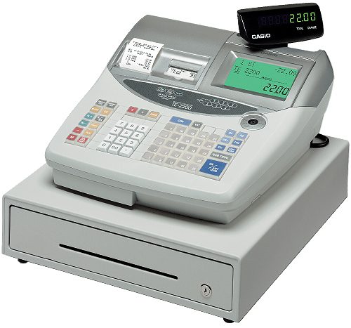 Máy tính tiền Casio TE-2200 (bao gồm két)